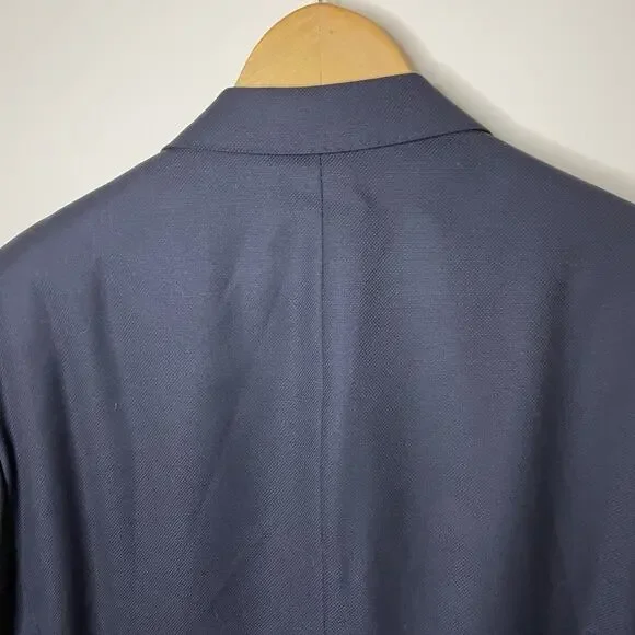 Armani Collezioni Navy Blue G Line Mens Blazer Sport Coat Suit Jacket Wool 44